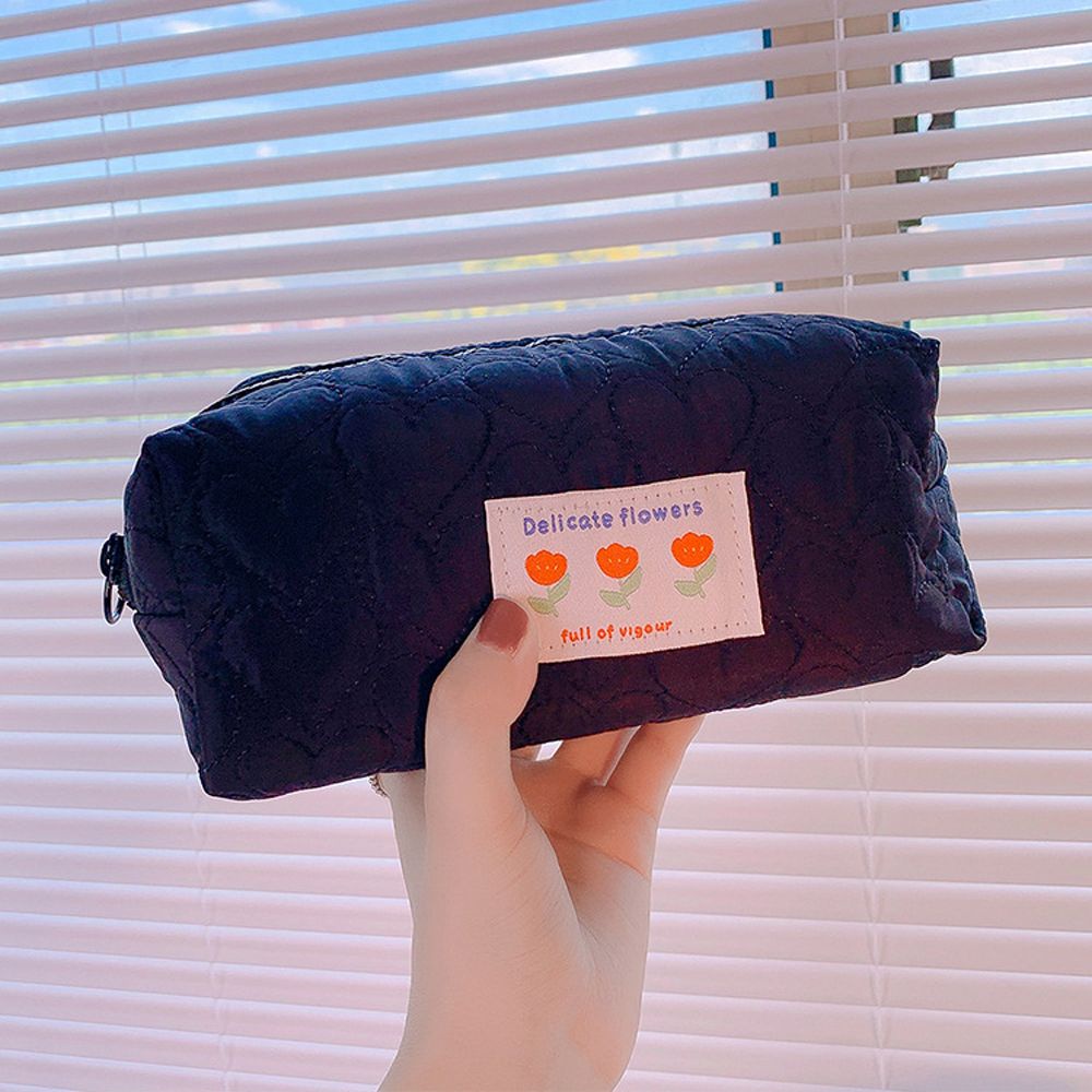 [Hàng mới về] Túi đựng mỹ phẩm bằng cotton in hình hoa phong cách Hàn Quốc thời trang cho nữ
