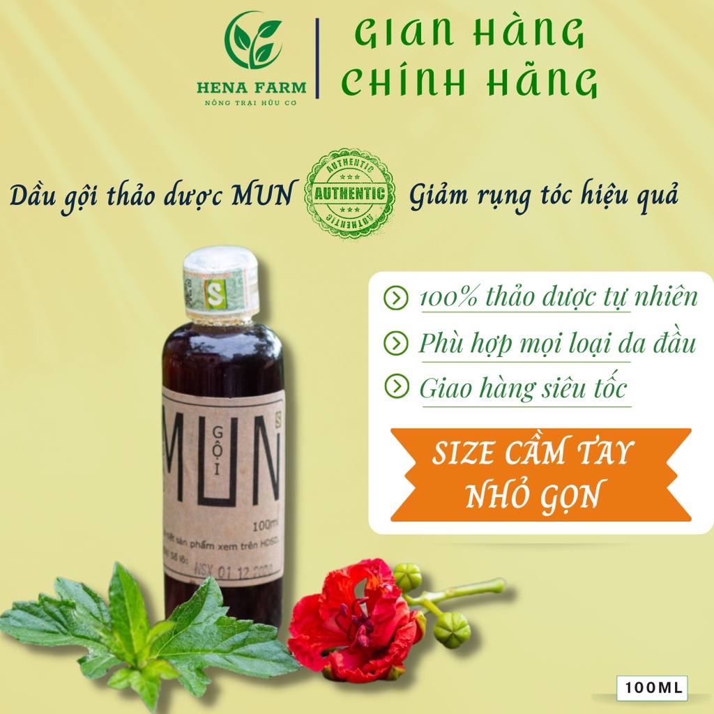 Dầu gội hữu cơ sop HENA 100ml