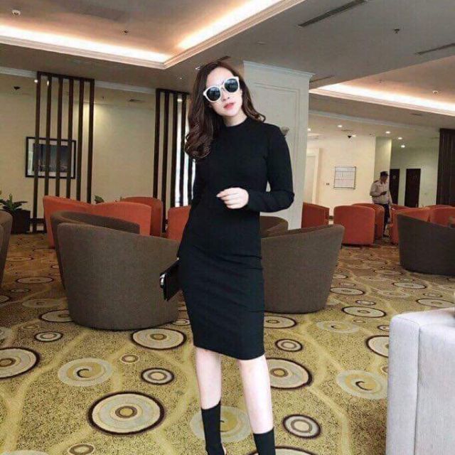 Đầm body len tăm
