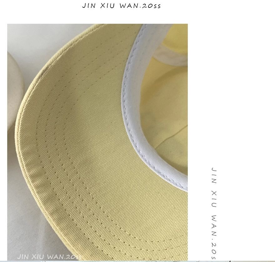 Mũ lưỡi trai thêu họa tiết chữ đơn giản màu sắc ngọt ngào