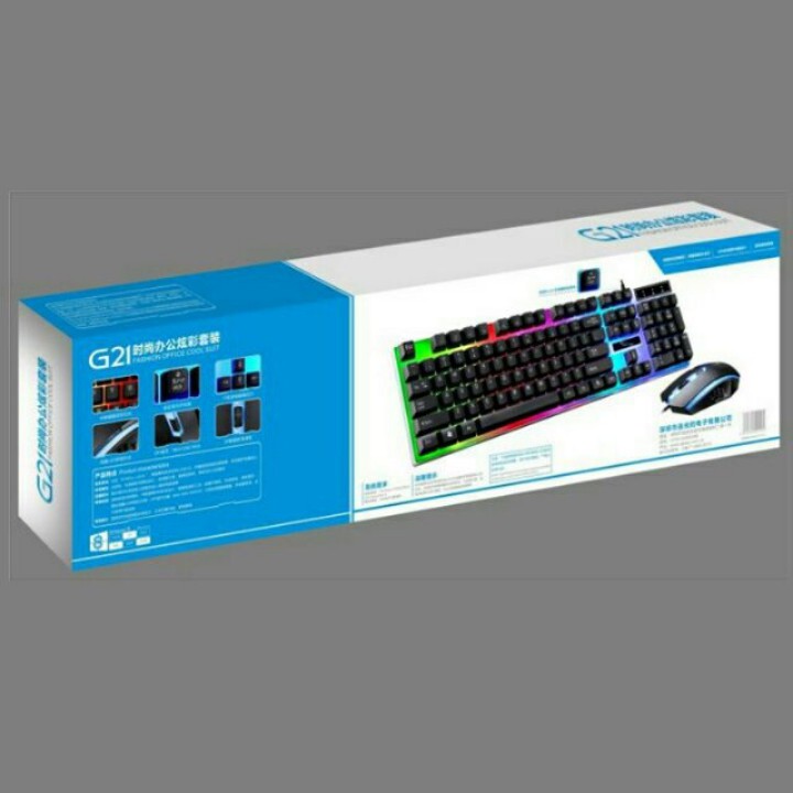 Bộ Bàn Phím GAMING G21 LED + Tặng Chuột Giả Cơ đèn LED 7 MÀU SIÊU ĐẸP ,bảo hành chính hãng , 1 đổi 1 trong 7 ngày | BigBuy360 - bigbuy360.vn