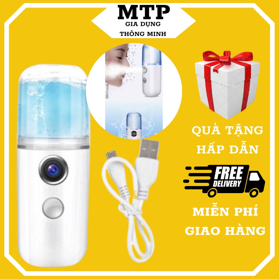 Máy xịt khoáng mini cầm tay pin sạc, Máy phun sương mini