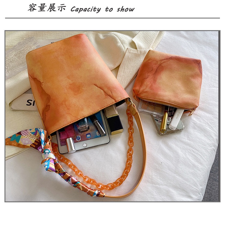 Túi Đeo JASMIN NOIR Chéo Da PU Phối Dây Xích Thời Trang Nữ Cao Cấp