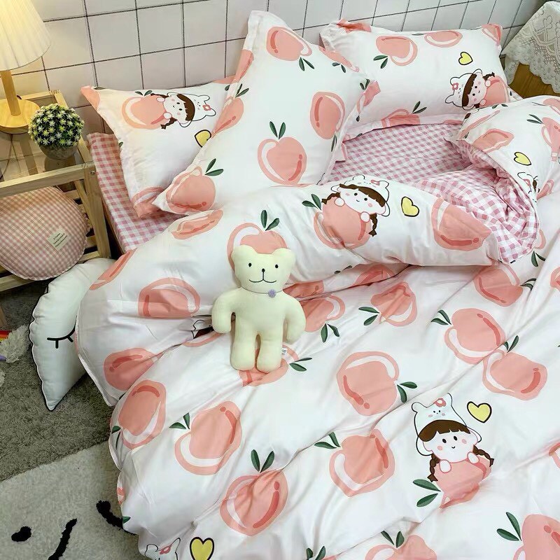 Bộ chăn ga gối Cotton poly MD.Decor - Chăn ga gối họa tiết dễ thương miễn phí bo chun đủ kích thước M2,M4,M6,M8 | BigBuy360 - bigbuy360.vn