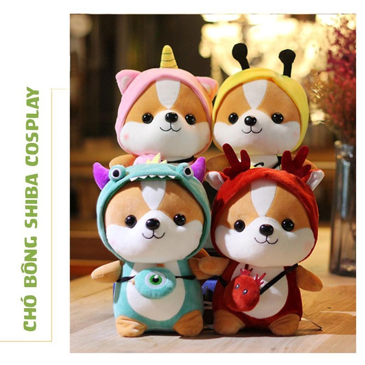 Mua Ngay Gấu bông chó Shiba cosplay 25cm cao cấp - Hàng chính hãng Memon - Đồ chơi thú nhồi bông chó Shiba cosplay