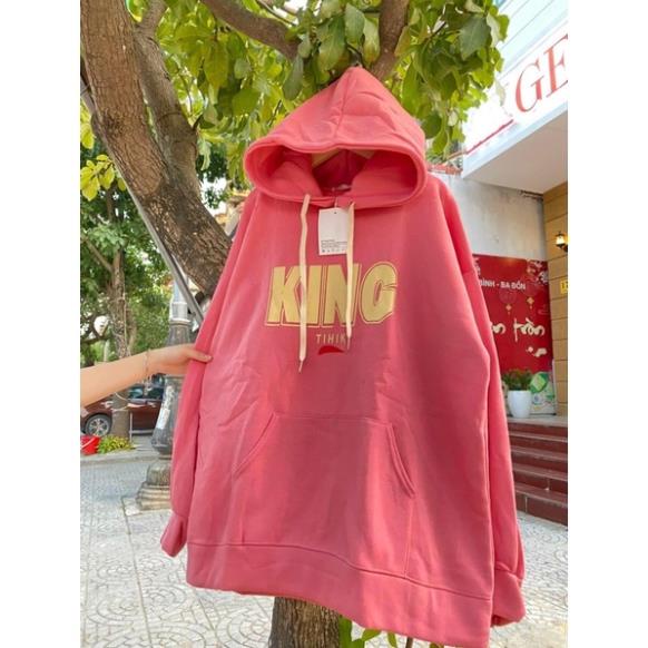 Áo Nỉ Mũ Hoodies King From To Đại Dáng Unisex Mũ 2 Lớp Tay Bồng( Hàng Sẵn)