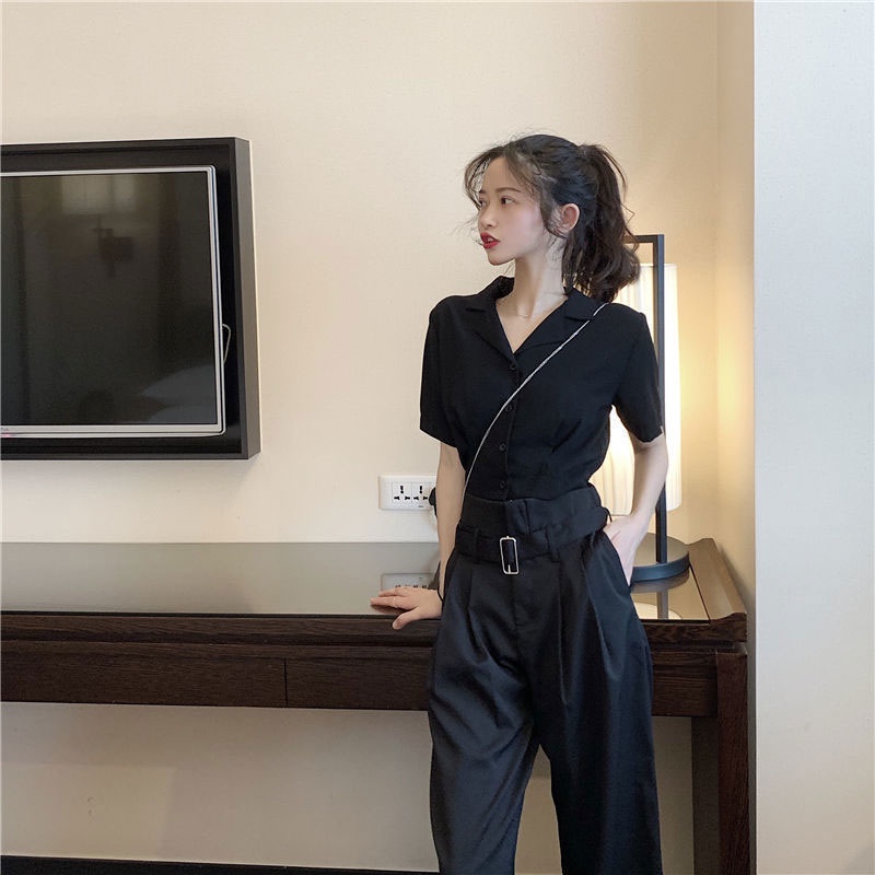 Áo sơ mi YEYA ngắn tay phong cách phương Tây dành cho nữ
