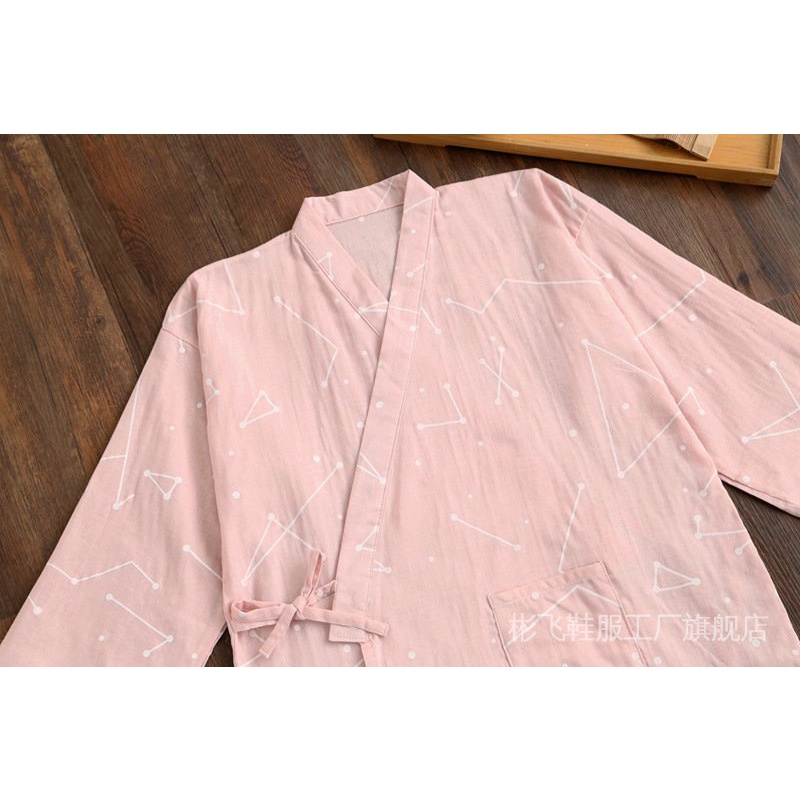 Đầm Ngủ Kimono Cotton Hai Lớp Dành Cho Nam Nữ | BigBuy360 - bigbuy360.vn