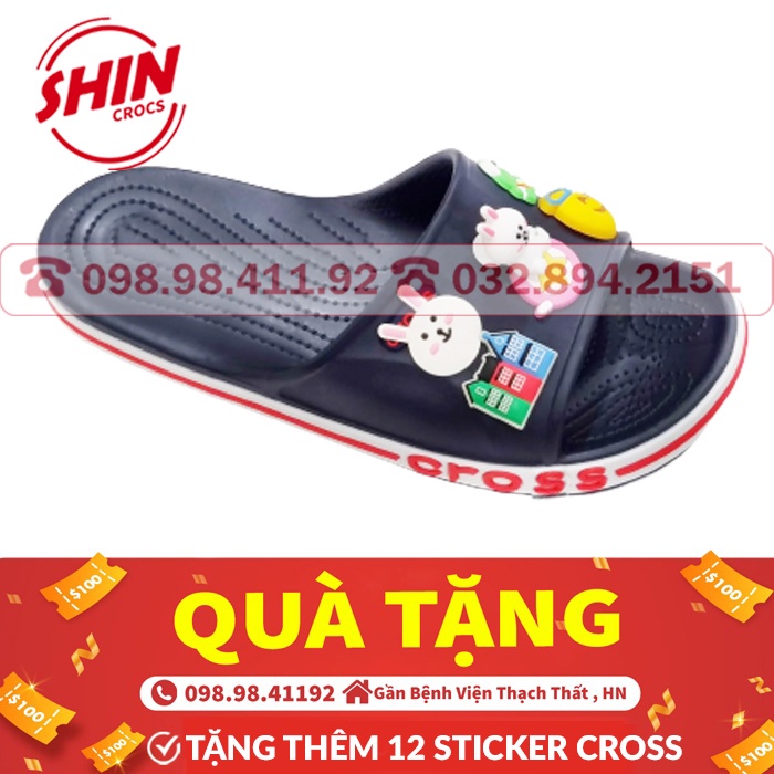 dép lê cross💖FREESHIP💖dép lê cross baya họa tiết nhiều màu lựa chọn SHINCRHU221 tặng thêm 12 sticker cross