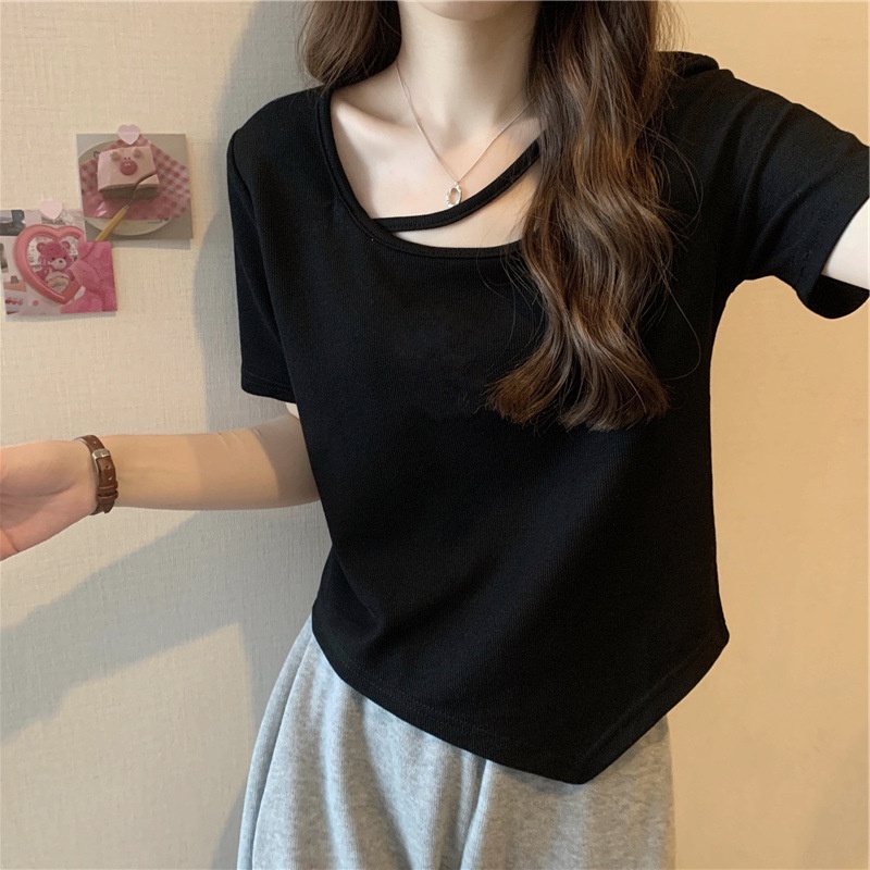 NRVP Áo Thun Mỏng Tay Ngắn Phong Cách Hàn Quốc Mới Mùa Hè 2022 Dành Cho Nữ