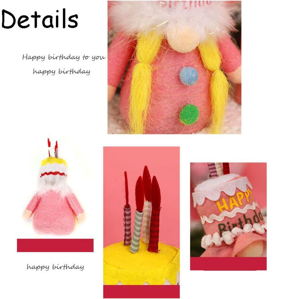 JARRED Búp Bê Vô Diện Handmade Mềm Mại Dùng Để Trang Trí Tiệc Sinh Nhật