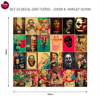 Set 24 Decal dán tường - Joker