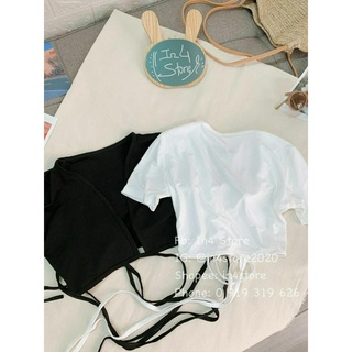 Áo croptop dây chéo sexy ảnh thật 100% freesize