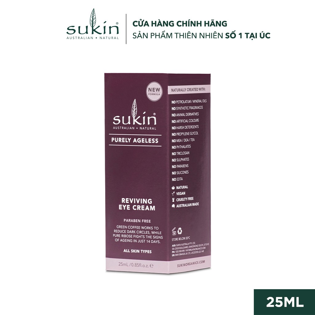 Kem Dưỡng Vùng Da Quanh Mắt Sukin Purely Ageless Reviving Eye Cream 25ml | BigBuy360 - bigbuy360.vn