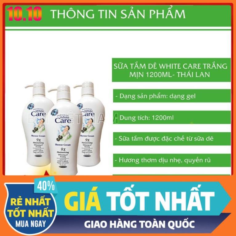 Sữa Tắm Dê White Care Trắng Mịn 1000ml - Sữa Tắm Thái Lan Chính Hãng