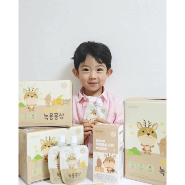 Combo 5 gói hồng sâm baby chunho bổ sung vitamin, đề kháng, cho bé cao lớn khoẻ mạnh  date mới nhất