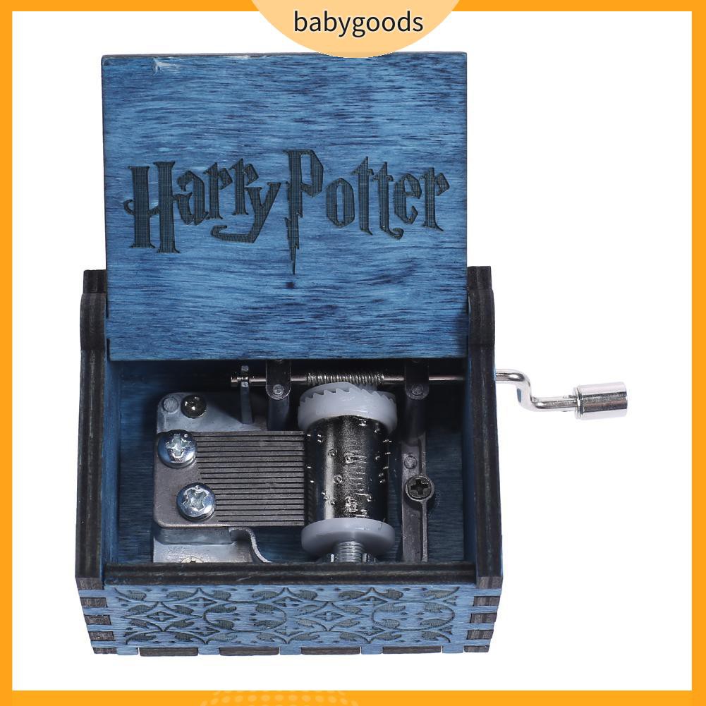 Hộp Nhạc Bằng Gỗ Khắc Chữ Phong Cách Harry Potter