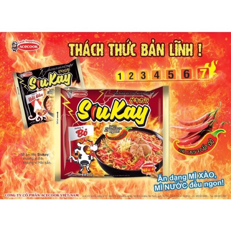 Mì Siukay Acecook đủ vị siêu ngon