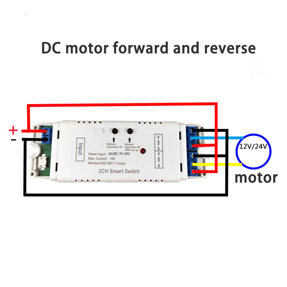 Relay công tắc Pcbfun Ewewlink 2 kênh DC 5V 12V 24V 32V 110V 220V