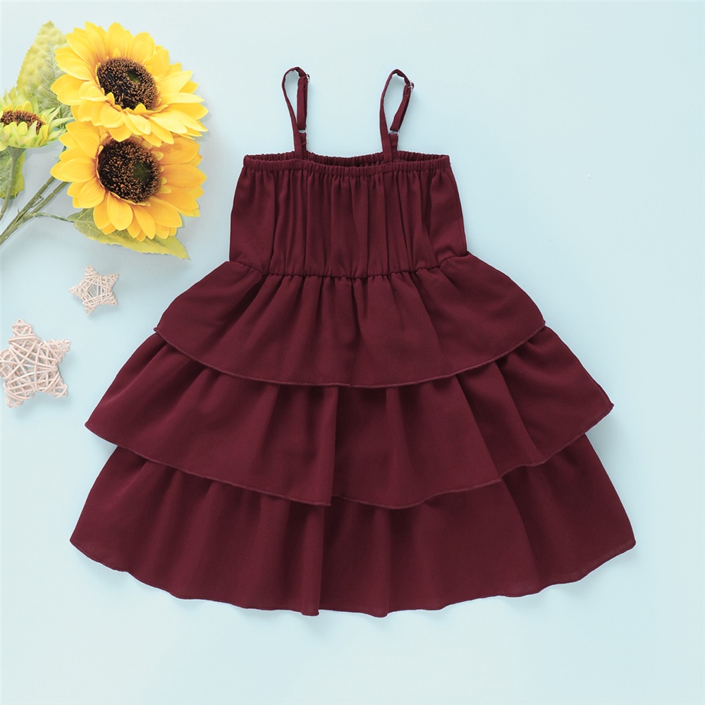 Đầm hai dây Tutu Mikrdoo màu xanh lá thời trang dự tiệc mùa hè cho bé gái 1-6 tuổi