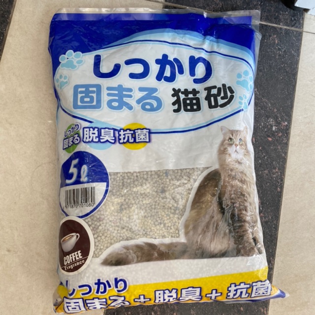 Cát vệ sinh cho mèo Nhật Bản bao 5L - Thích hợp cho phòng kín, khử mùi cực tốt