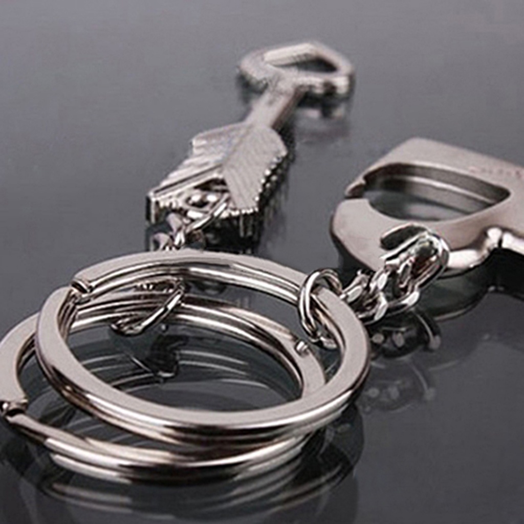 Bộ 2 móc chìa khóa hình mũi tên và trái tim độc đáo cho cặp đôi