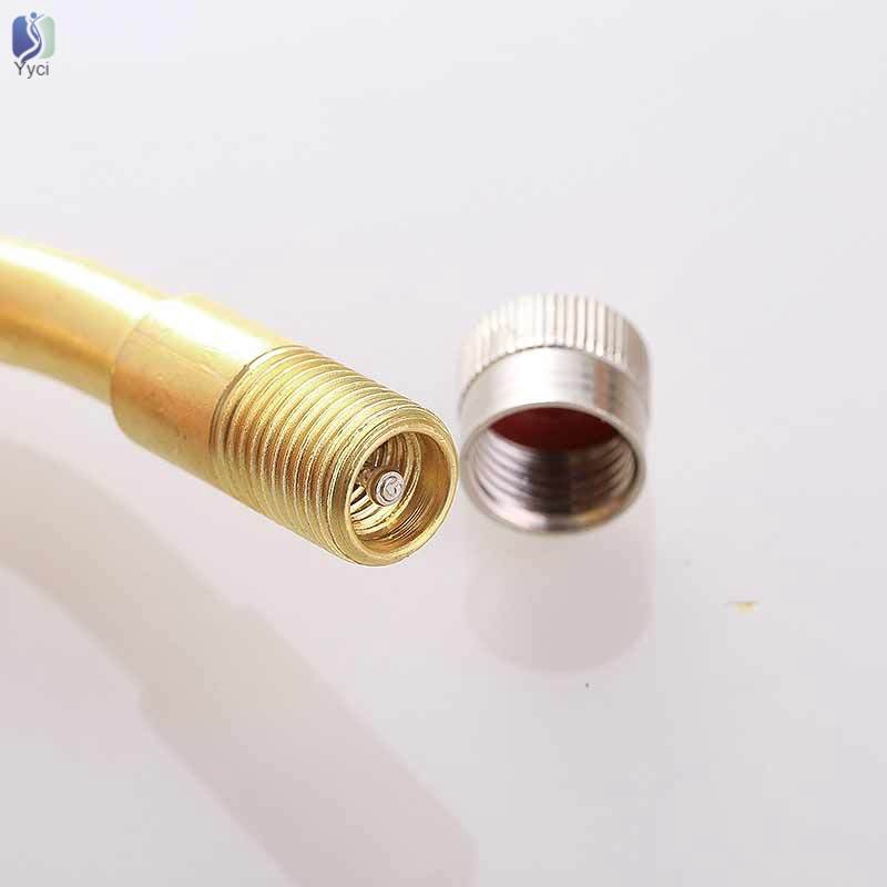 Yy 90 Degree Tyre Valve Extender Stem Car Motorcycle Bicycle MTB Outdoor Kits Gold @VN