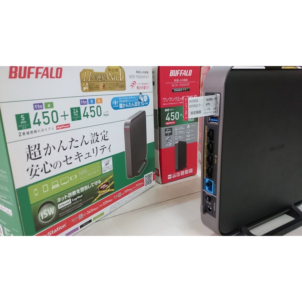 Wifi Buffalo WZR-900DHP2 dòng cao cấp siêu bền trong series cao cấp WZR của Buffalo Japan (Fullbox)