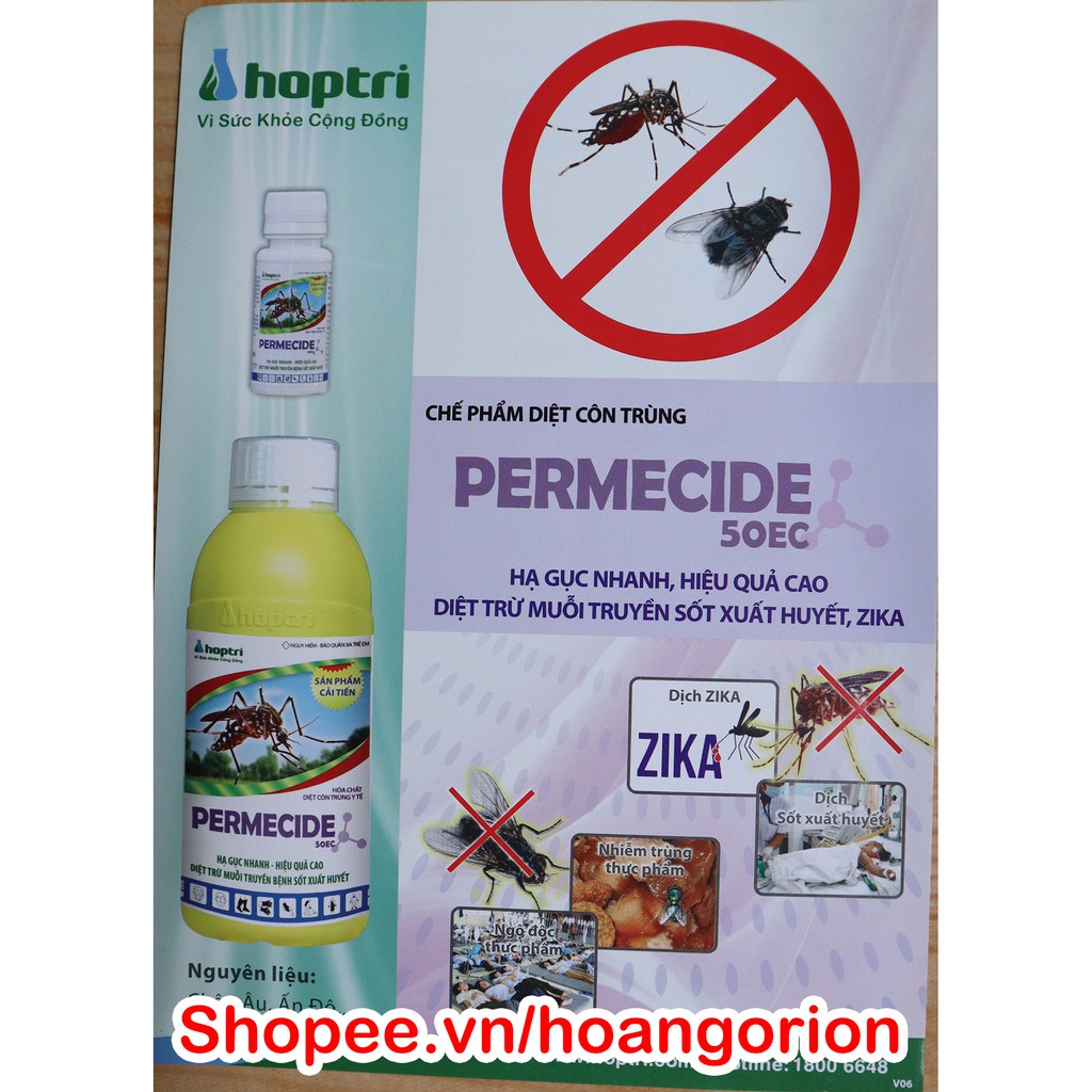 Permecide 50EC (100ml) Thuốc diệt Ruồi, Muỗi (nguyên liệu Ấn Độ)