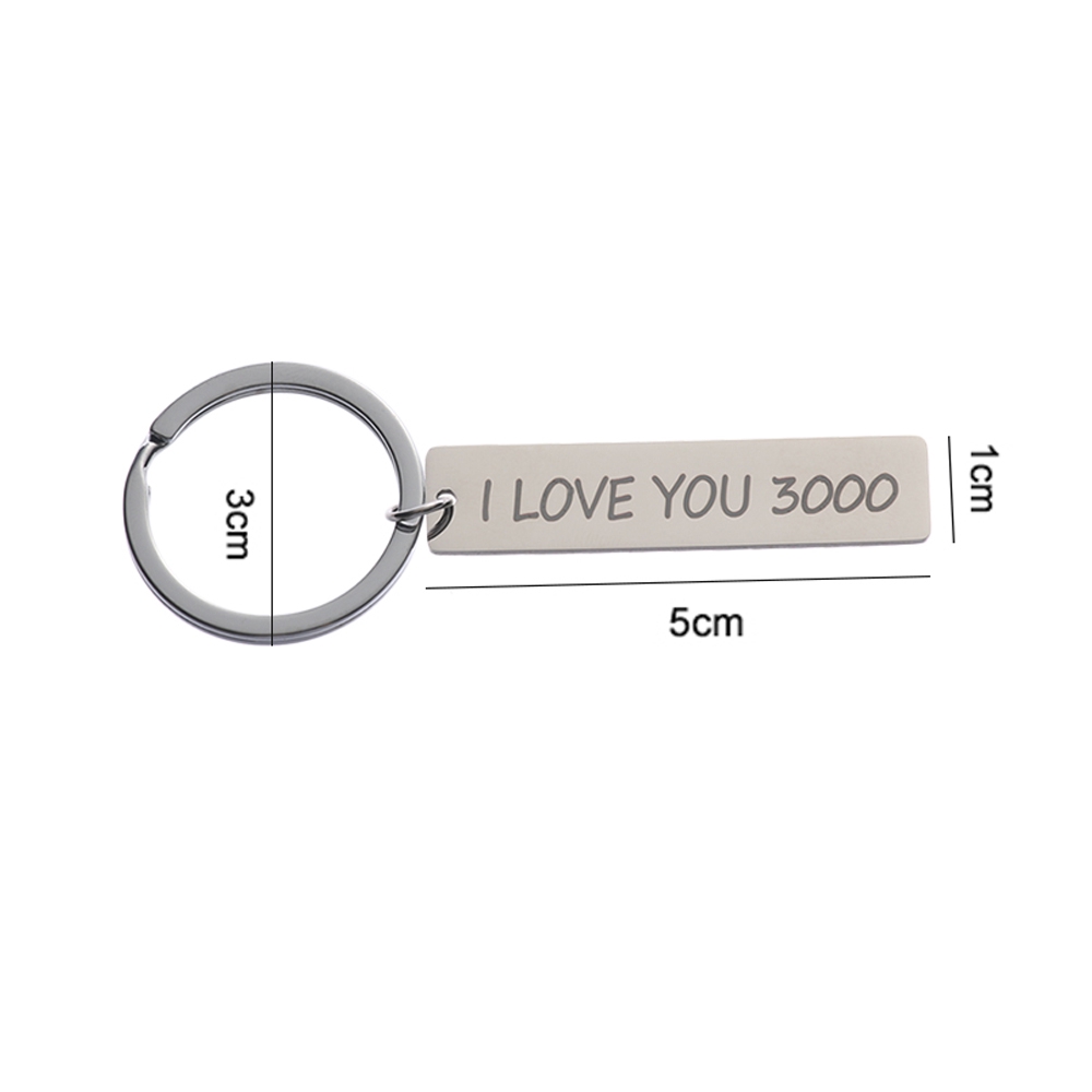 Móc khóa kim loại i I i I Love You 3000 cho tình nhân