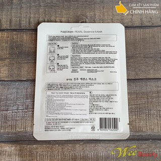 Mặt Nạ Giấy Dưỡng Da Ngọc Trai Purederm [01 Miếng/Gói 23g] [Hàn Quốc]