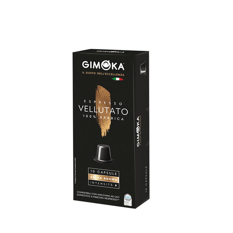 ◈☇◘Viên nén cà phê GIMOKA của Ý tương thích với máy pha Nestlé Nespresso, có sẵn 6 hương vị