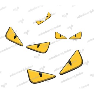 Sticker4Bike - Sticker Phản Quang Siêu Đẹp - MẮT FENDI