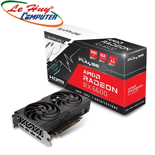 Card màn hình - VGA SAPPHIRE PULSE Radeon RX 6600 GAMING 8GB