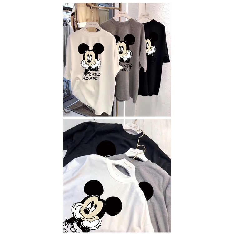 Áo Thun Tay Ngắn Dáng Rộng In Họa Tiết Hoạt Hình Phong Cách Harajuku Hàn Quốc Thời Trang Mùa Hè Cho Nữ