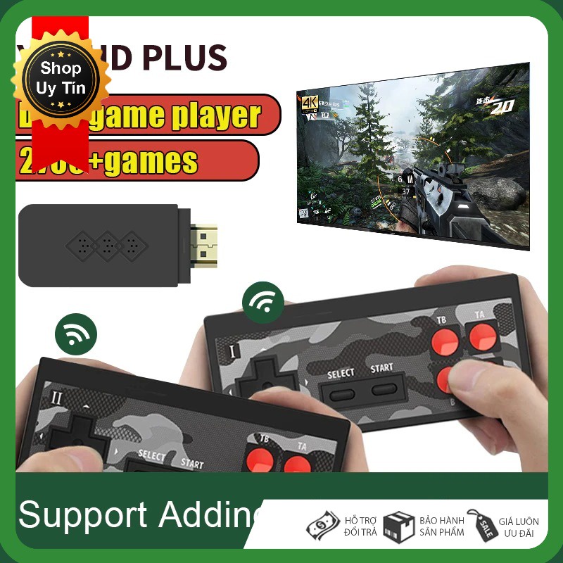 MÁY CHƠI GAME 4 NÚT 1700 + Trò Y2S Plus KHÔNG DÂY 4K HDMI Có Save/Load Trò Chơi Điện Tử  Retro 8 Bit Cổ Điển Mini NES/FC