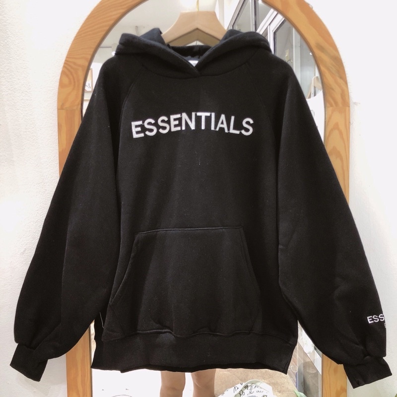 ÁO HOODIE THÊU CHỮ ESSENTIALS DÀY DẶN