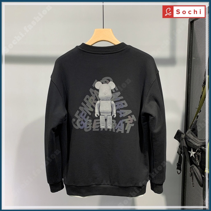 Áo nỉ dài tay nam, áo sweater giữ nhiệt rẻ đẹp, thời trang in GENRAT mã S.W801