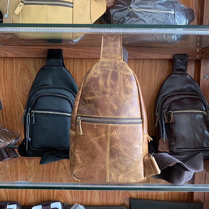 Túi đeo chéo da bò thật Da bò cao cấp CB03