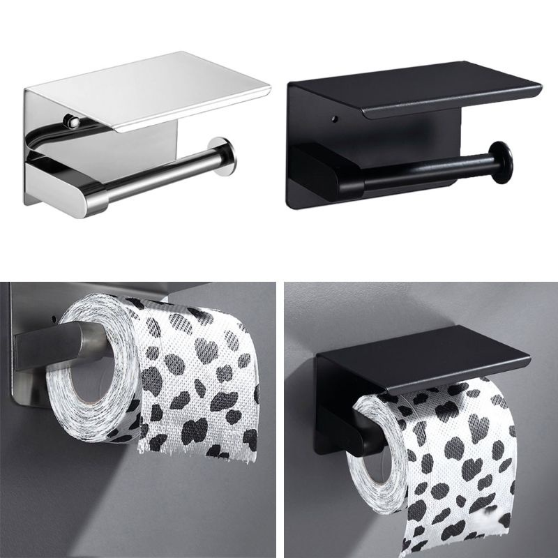 Giá Đỡ Cuộn Giấy Vệ Sinh Gắn Tường Bằng Thép Không Gỉ Tiện Lợi Dành Cho Nhà Bếp / Phòng Tắm