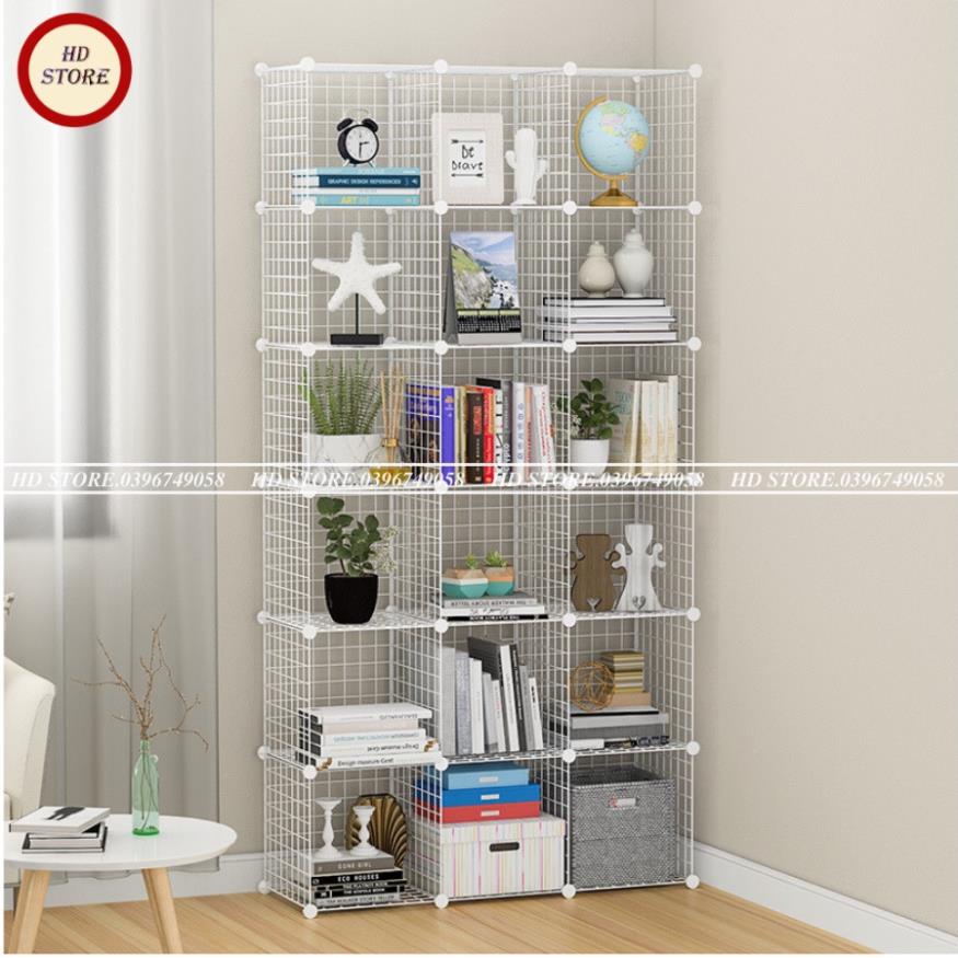 🎁TẶNG CHỐT🎁 Lưới Sắt, Thép-MÀU TRẮNG🚛 BÁN THEO TẤM 🆓Lắp Ghép Đa Năng Làm Giá Để Sách, Kệ Để Đồ Tiện Dụng