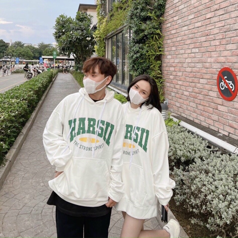 Áo hoodie nam nữ HARSII ,vải nỉ ngoại dày dặn nón 2 lớp