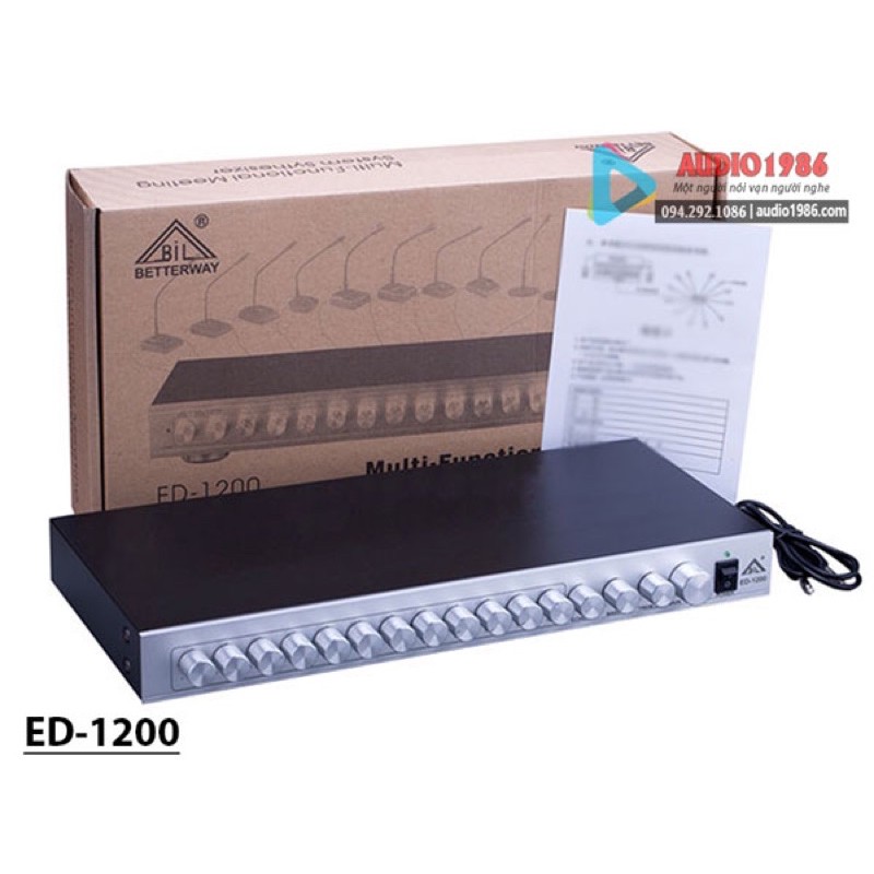 Bộ chia tín hiệu micro hội nghị ED1200 cho 12 kênh đầu vào hỗn hợp