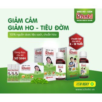 Siro Ho Cảm Ích Nhi 3+ Không Đường | Giúp giải cảm, giảm ho, hắt hơi nghẹt mũi, tiêu đờm, sổ mũi, tăng sức đề kháng