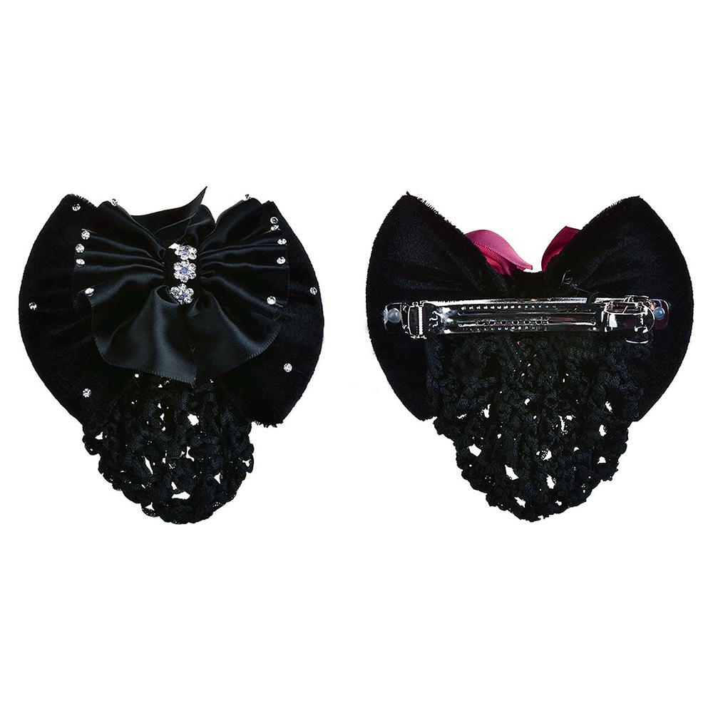 Kẹp lưới búi tóc thiết kế đính nơ xinh xắn