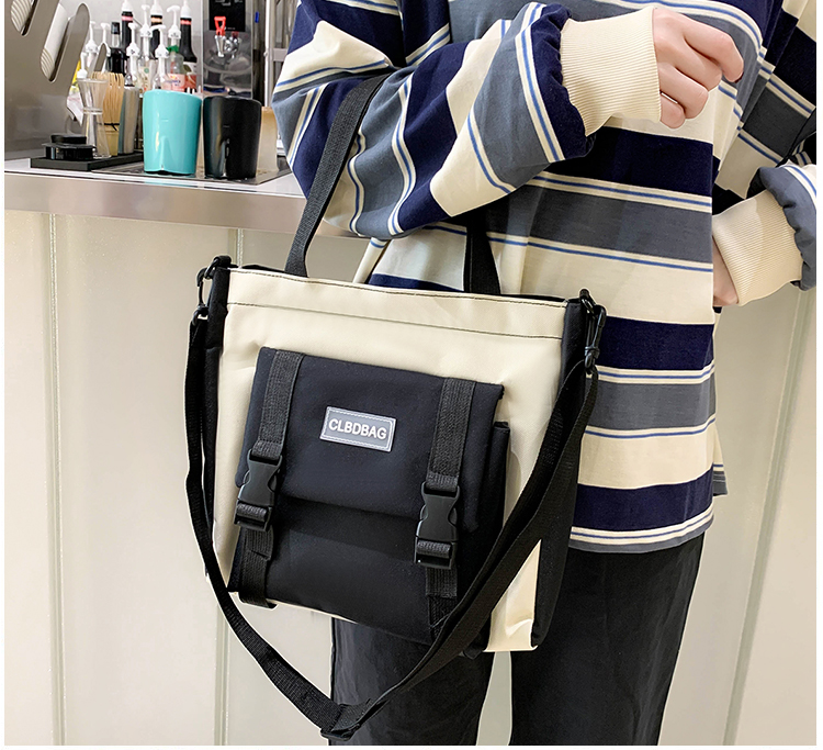Bộ 4 món ba lô + túi đi học JASMIN NOIR canvas đựng sách và laptop thời trang harajuku 2021 cho các cô gái tuổi teen