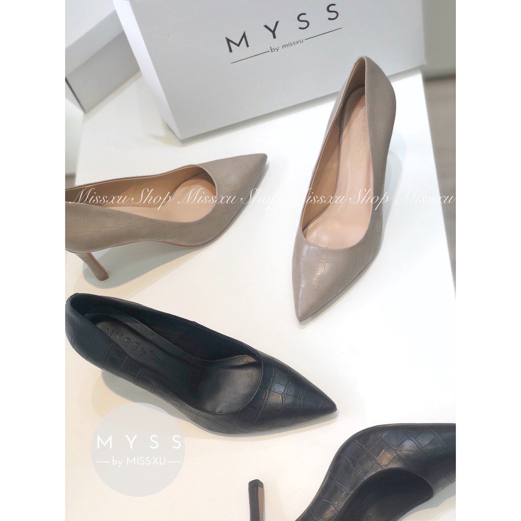 Giày cao gót nữ 8cm da rắn thời trang MYSS - CG145