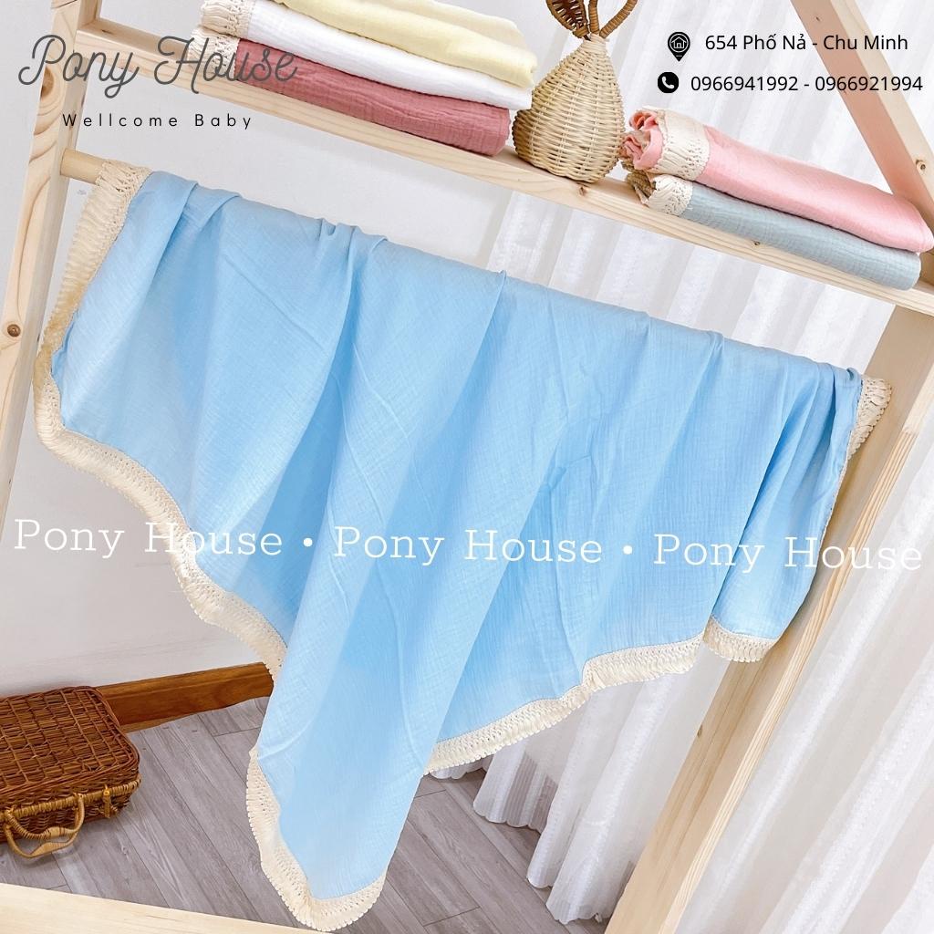 Chăn Xô Hè Bo Viền Siêu Nhẹ Cao Cấp Phong Cách Hàn Quốc Cho Bé (KT 100x100cm)