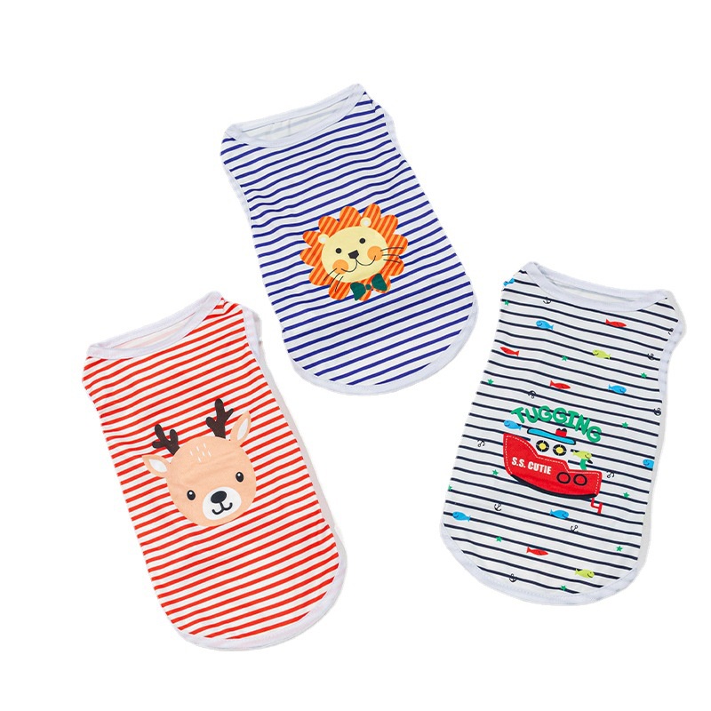 Áo Vest HoạT HìNh Kẻ SọC Cho Thú Cưng