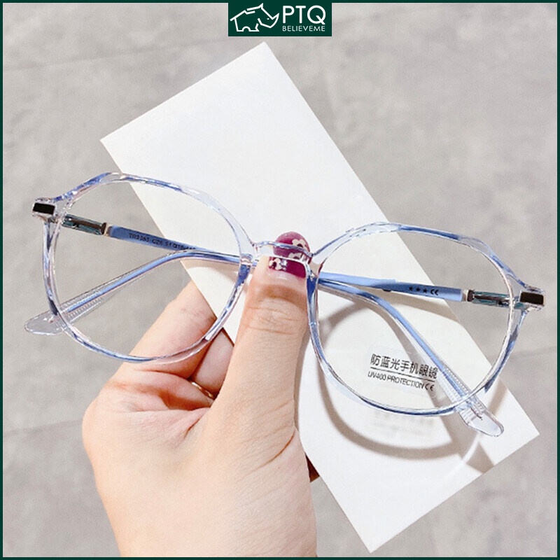 Mắt Kính Gọng Tròn Chống Bức Xạ Cho Nữ